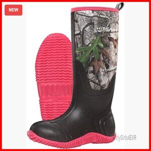 Women's Knee High Waterproof Insulated Neoprene Rain Boots, Anti-Slip Work Boots